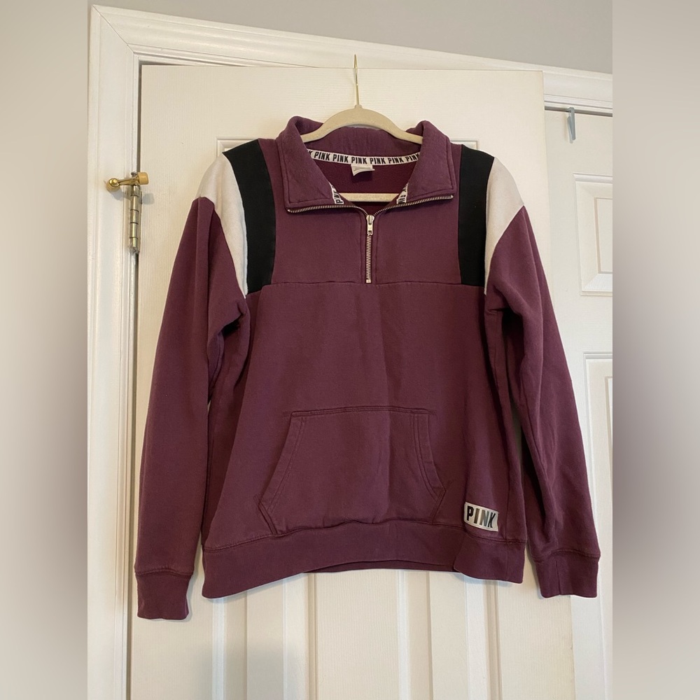 Pink victoria secret quarter zip
